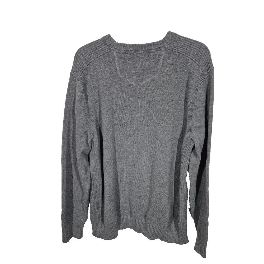 Eddie Bauer Sweater Mens‎ XLGray Cotton Crew Neck Long Sleeve Pullover - Picture 2 of 6